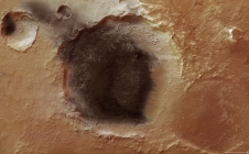 Cendres volcaniques sur Mars